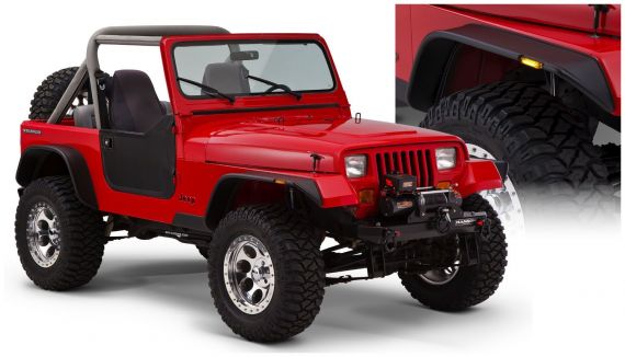 Bushwacker Flat Style Fender Flares Jeep YJ