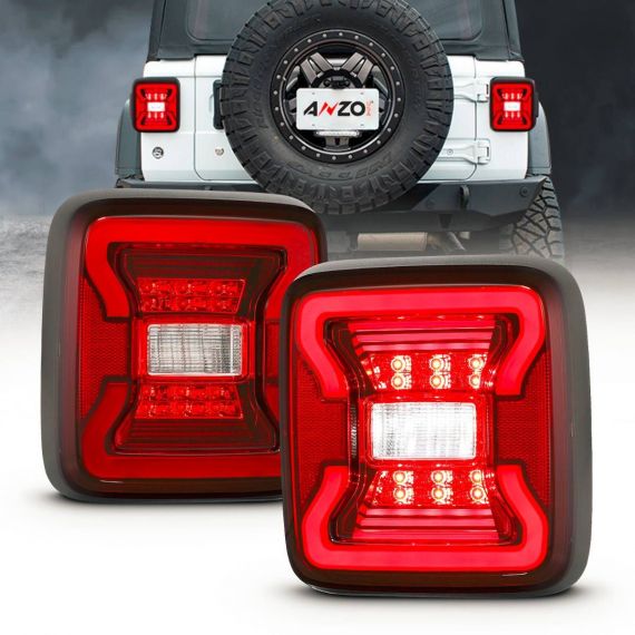 Anzo USA LED Tail Lights Jeep JL 18-23