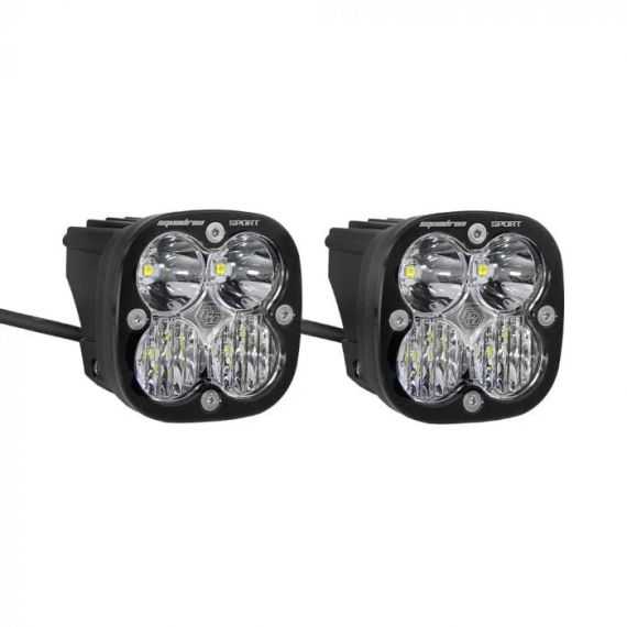 Baja Squadron Sport Black LED Auxiliary Light Pod Pair