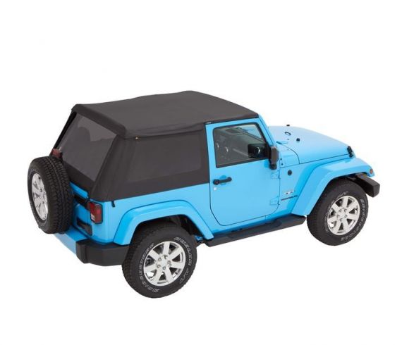 BESTOP TREKTOP SLANTBACK SOFT TOP JEEP JK 2-DOOR, BLACK DIAMOND