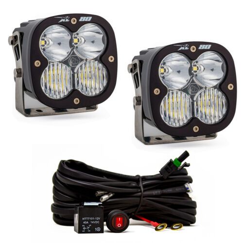 Baja XL80 LED Auxiliary Light Pod Pair Clear Drving/Combo