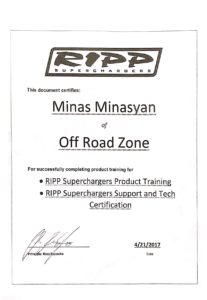 RIPP Superchargers Support and Tech Certification